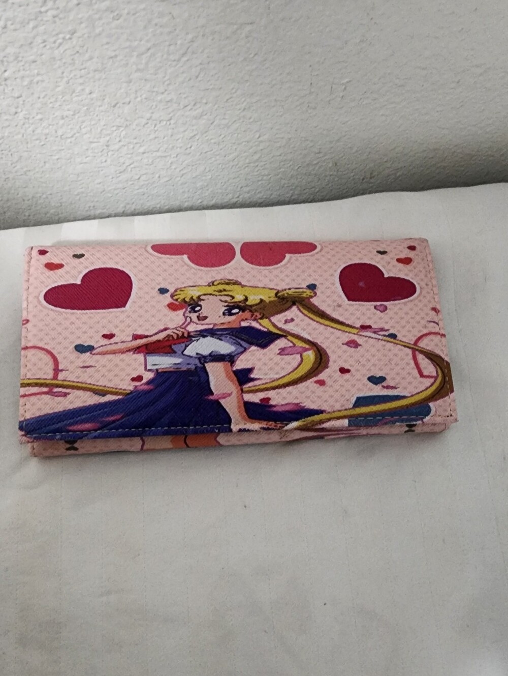 Pink Anime Print Wallet - Sailor-Inspired Women’s Clutch